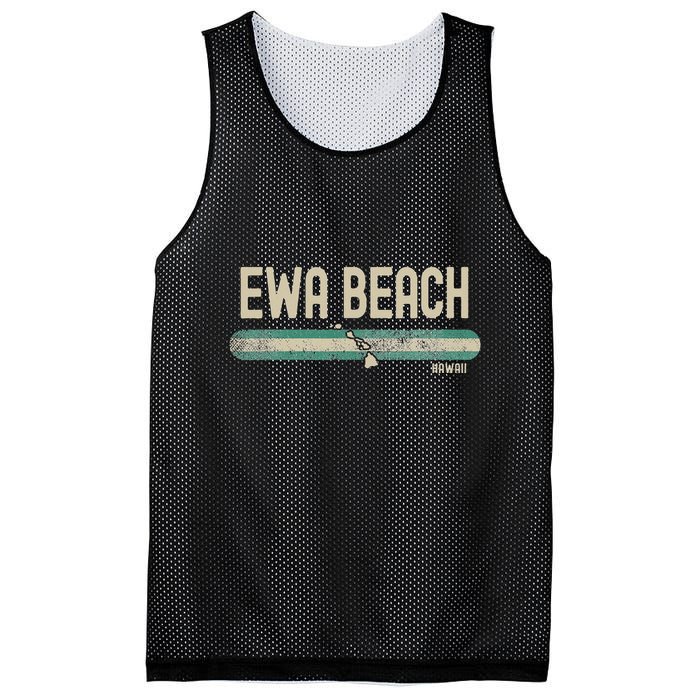 Ewa Beach Hi Hawaii Travel & 80s Style Mesh Reversible Basketball Jersey Tank
