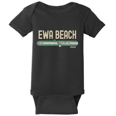 Ewa Beach Hi Hawaii Travel & 80s Style Baby Bodysuit