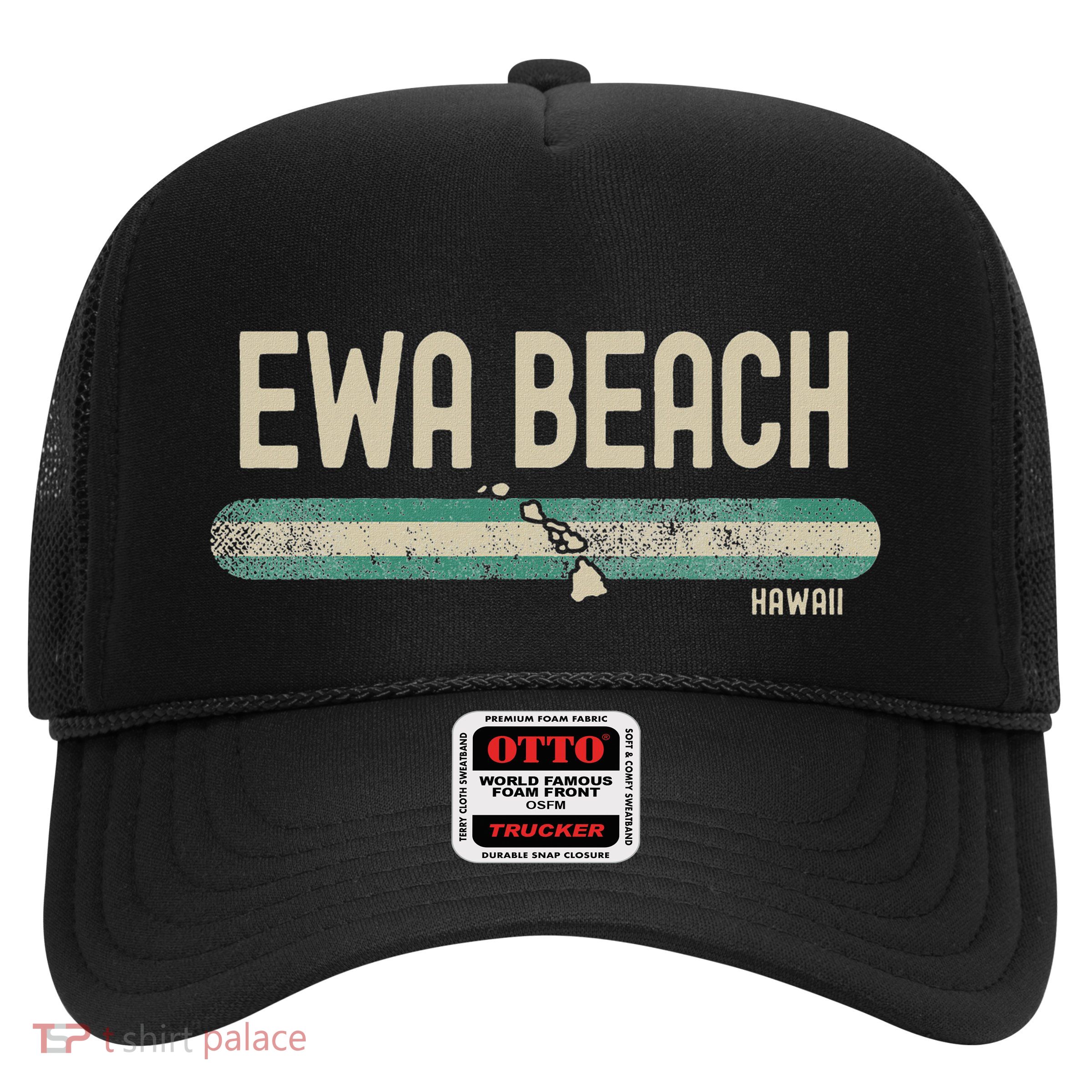 Ewa Beach Hi Hawaii Travel & 80s Style Trucker Hat