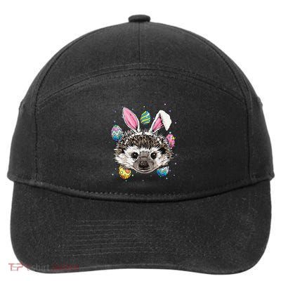 Easter Bunny Hedgehog Funny Easter Hedgehog 7-Panel Snapback Hat