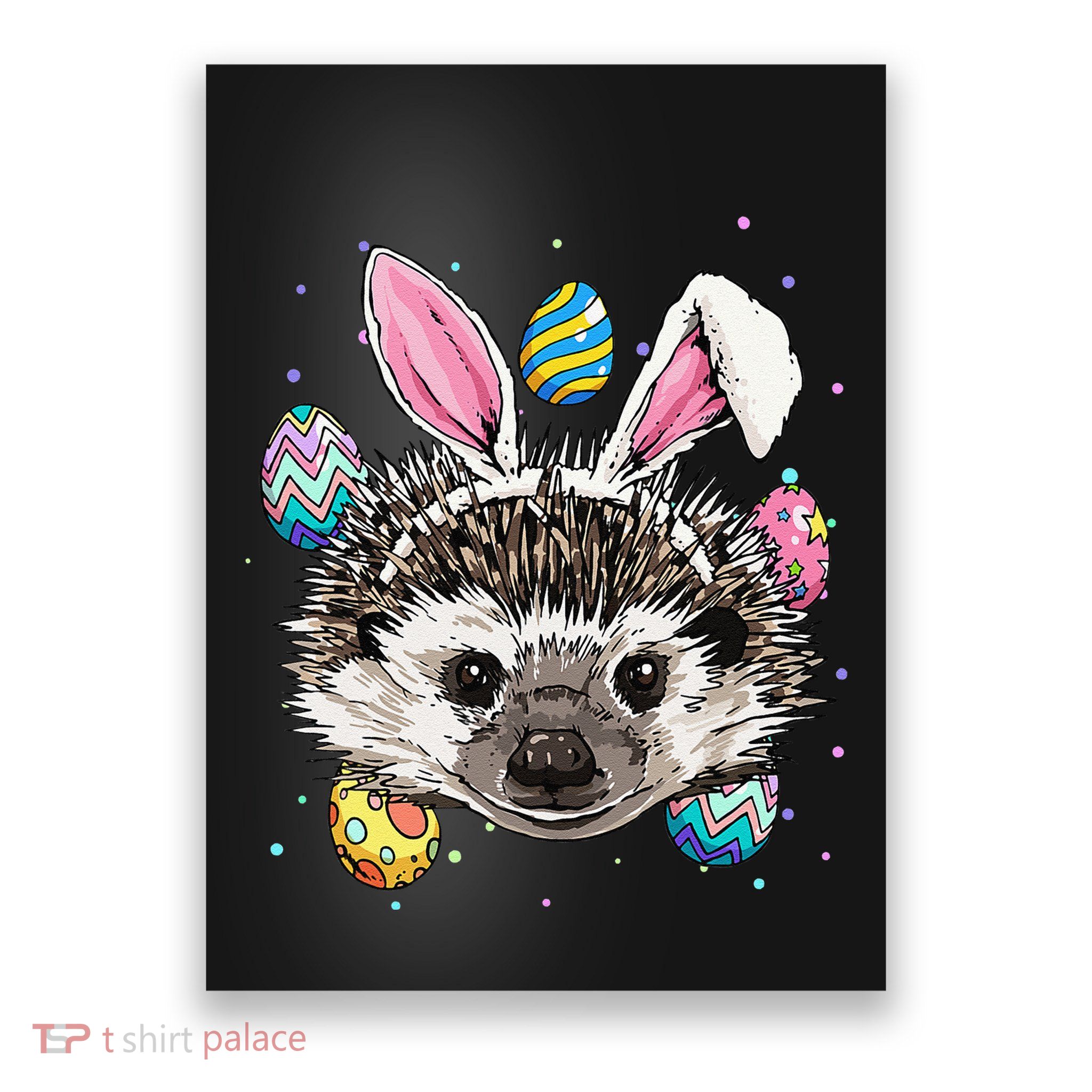 Easter Bunny Hedgehog Funny Easter Hedgehog Poster