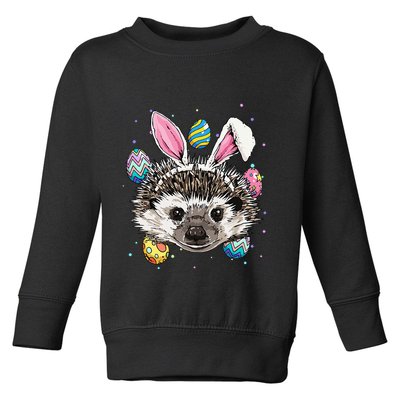 Easter Bunny Hedgehog Funny Easter Hedgehog Toddler Sweatshirt