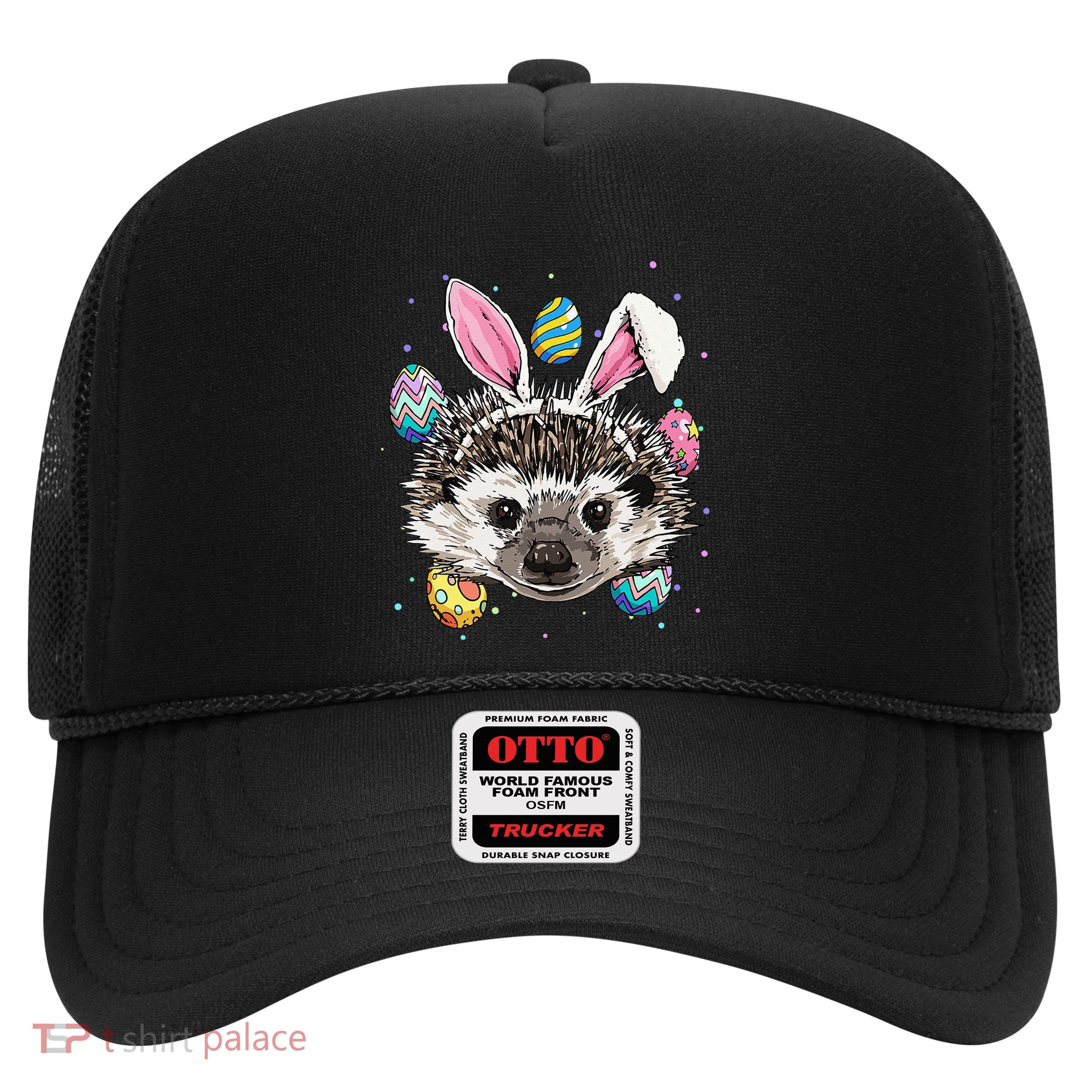 Easter Bunny Hedgehog Funny Easter Hedgehog Trucker Hat