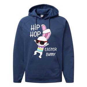 Easter Bunny Hip Hop Gift Funny Music Performance Fleece Hoodie