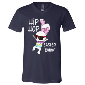 Easter Bunny Hip Hop Gift Funny Music V-Neck T-Shirt