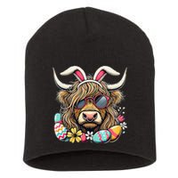 Easter Bunny Highland Cow Vibes Retro Shades Short Acrylic Beanie