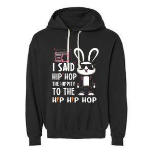 Easter Bunny Hip Hop Hippity Funny Women Garment-Dyed Fleece Hoodie