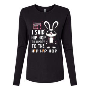 Easter Bunny Hip Hop Hippity Funny Women Womens Cotton Relaxed Long Sleeve T-Shirt