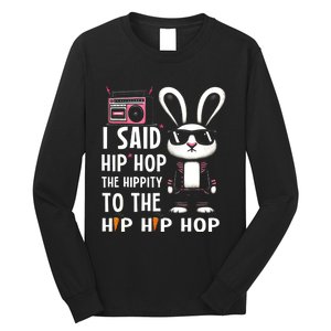 Easter Bunny Hip Hop Hippity Funny Women Long Sleeve Shirt