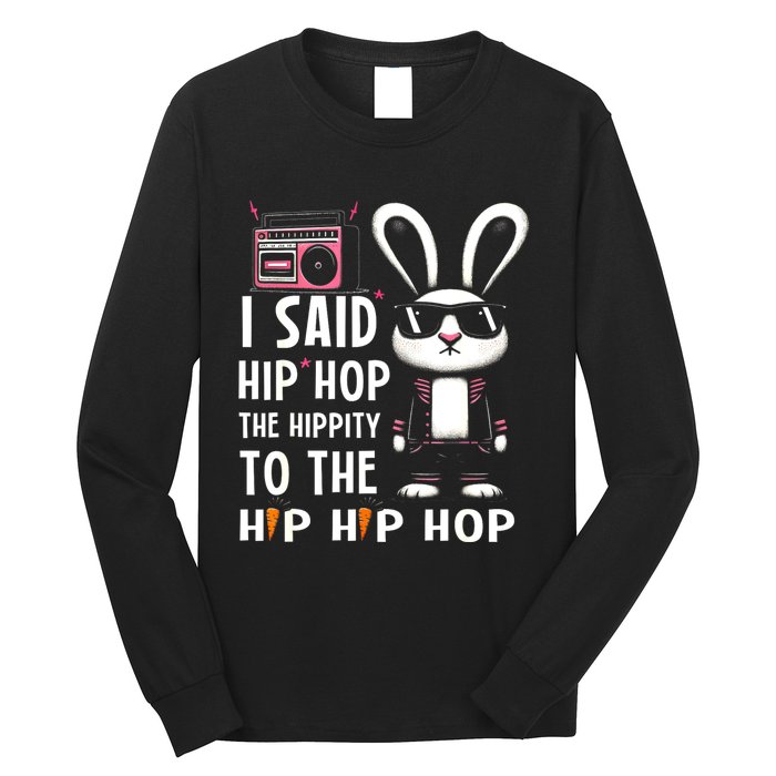 Easter Bunny Hip Hop Hippity Funny Women Long Sleeve Shirt