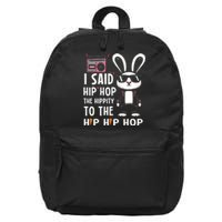 Easter Bunny Hip Hop Hippity Funny Women 16 in Basic Backpack