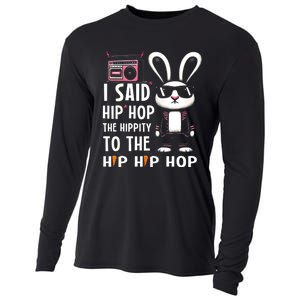 Easter Bunny Hip Hop Hippity Funny Women Cooling Performance Long Sleeve Crew