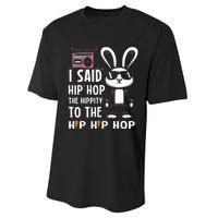 Easter Bunny Hip Hop Hippity Funny Women Performance Sprint T-Shirt