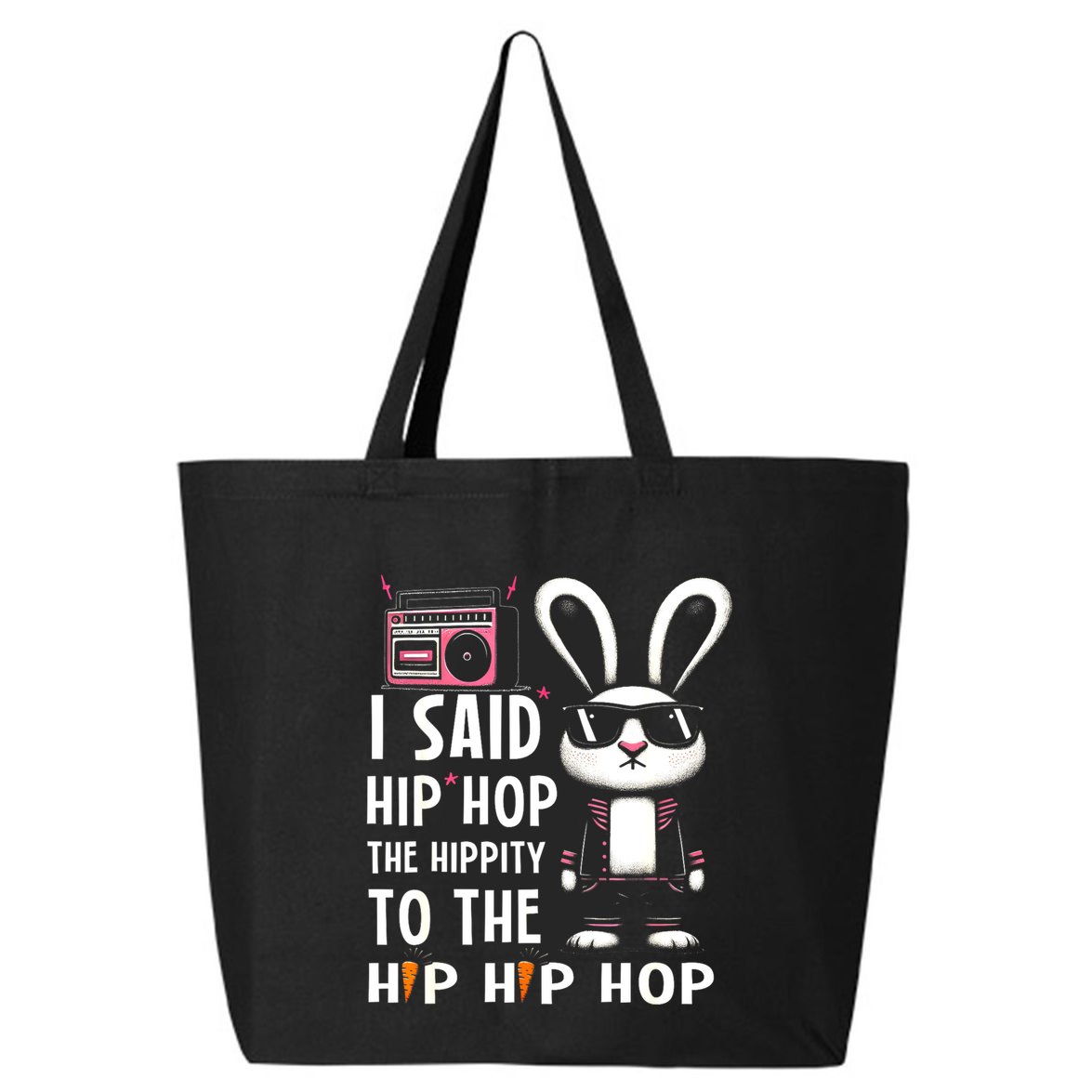 Easter Bunny Hip Hop Hippity Funny Women 25L Jumbo Tote
