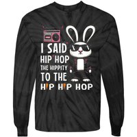 Easter Bunny Hip Hop Hippity Funny Women Tie-Dye Long Sleeve Shirt