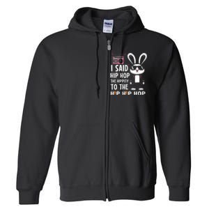 Easter Bunny Hip Hop Hippity Funny Women Full Zip Hoodie