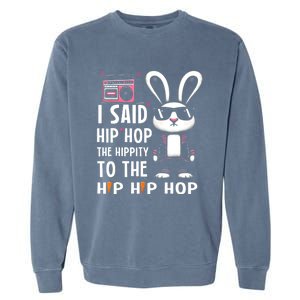 Easter Bunny Hip Hop Hippity Funny Women Garment-Dyed Sweatshirt