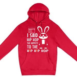 Easter Bunny Hip Hop Hippity Funny Women Premium Pullover Hoodie