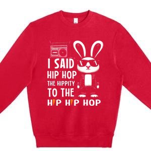 Easter Bunny Hip Hop Hippity Funny Women Premium Crewneck Sweatshirt