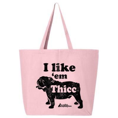 English Bulldog I Like Em Thicc Dog Silhouette 25L Jumbo Tote