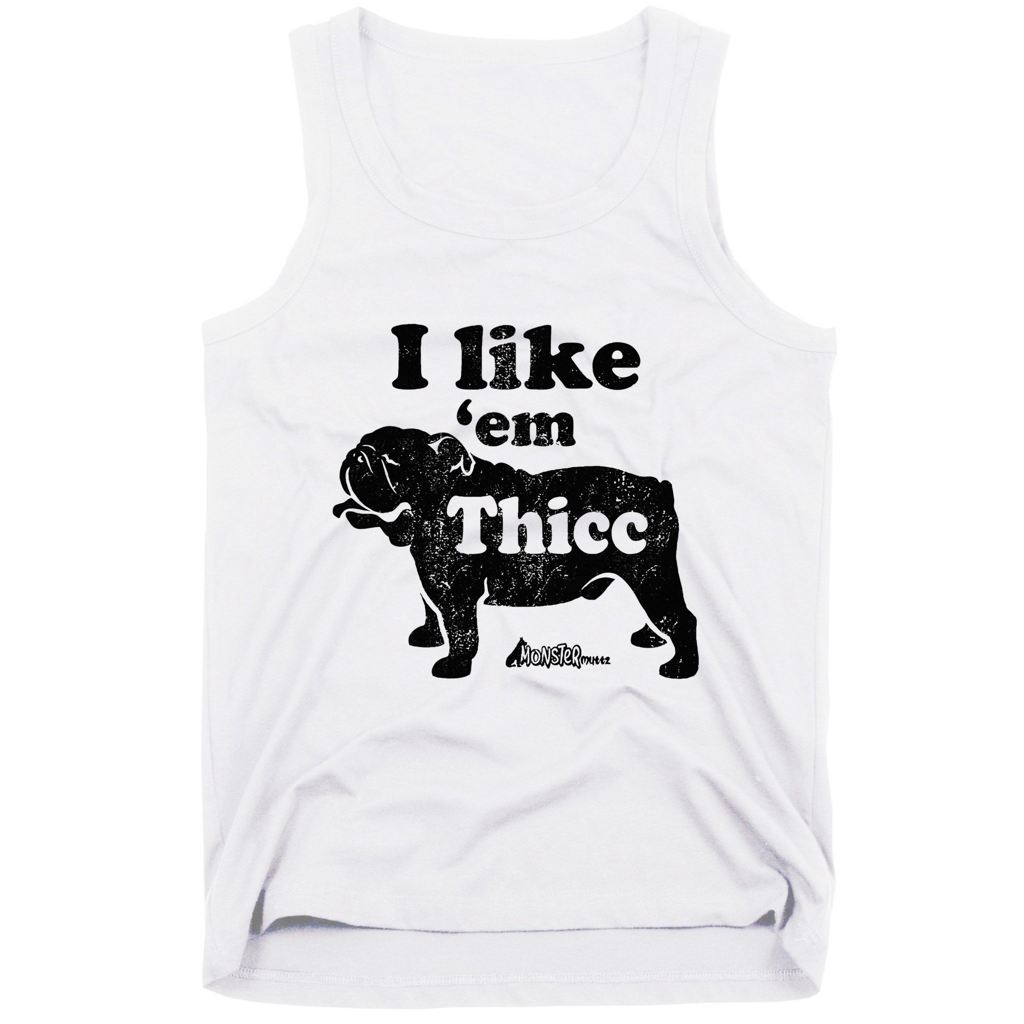 English Bulldog I Like Em Thicc Dog Silhouette Tank Top