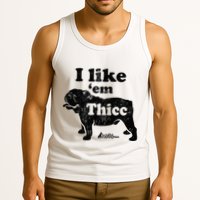 English Bulldog I Like Em Thicc Dog Silhouette Tank Top