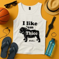 English Bulldog I Like Em Thicc Dog Silhouette Tank Top