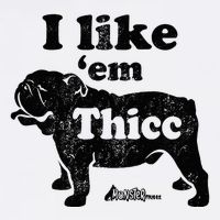 English Bulldog I Like Em Thicc Dog Silhouette Tank Top