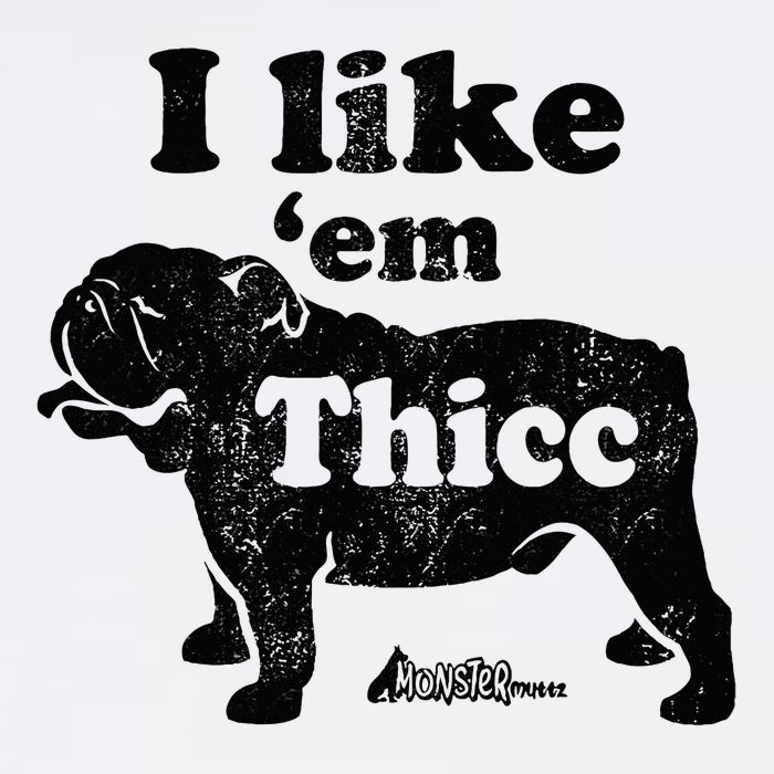 English Bulldog I Like Em Thicc Dog Silhouette Tank Top