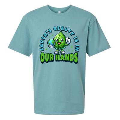 Earth’S Beauty Is In Our Hands Preservation Meaningful Gift Sueded Cloud Jersey T-Shirt