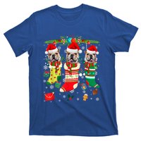 English Bulldogs In Christmas Socks Puppy Lovers Xmas Meaningful Gift T-Shirt