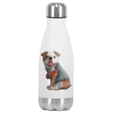 English Bulldog I Love Mom Tattoo Dog Mothers Day Stainless Steel Insulated Water Bottle