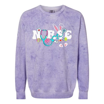 Every Bunnys Is Favorite Nurse Cute Bunnies Easter Colorblast Crewneck Sweatshirt