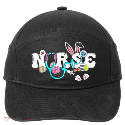 Every Bunnys Is Favorite Nurse Cute Bunnies Easter 7-Panel Snapback Hat