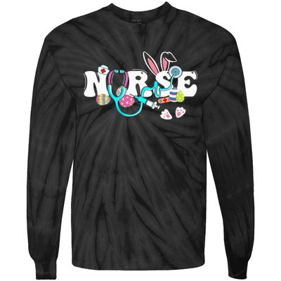 Every Bunnys Is Favorite Nurse Cute Bunnies Easter Tie-Dye Long Sleeve Shirt