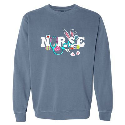 Every Bunnys Is Favorite Nurse Cute Bunnies Easter Garment-Dyed Sweatshirt