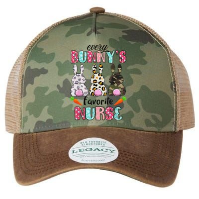 Every Bunnys Is Favorite Nurse Cute Bunnies Easter Legacy Tie Dye Trucker Hat