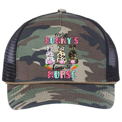 Every Bunnys Is Favorite Nurse Cute Bunnies Easter Retro Rope Trucker Hat Cap