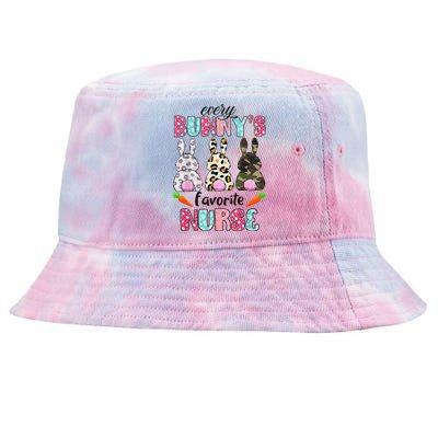 Every Bunnys Is Favorite Nurse Cute Bunnies Easter Tie-Dyed Bucket Hat