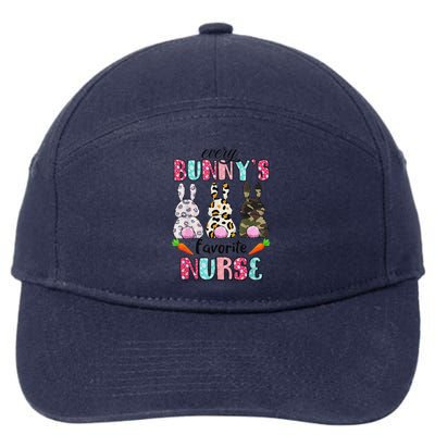 Every Bunnys Is Favorite Nurse Cute Bunnies Easter 7-Panel Snapback Hat