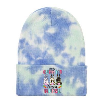 Every Bunnys Is Favorite Nurse Cute Bunnies Easter Tie Dye 12in Knit Beanie