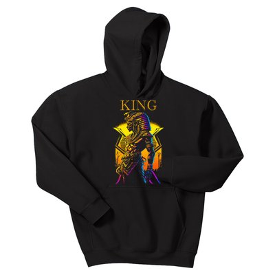 Egyptian Black King Pharaoh Ancient Egypt Couples Kemet Kids Hoodie