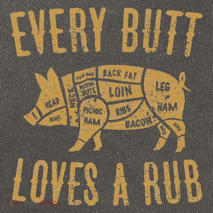 Every Butt Loves A Good Rub Funny Pig Pork Bbq Cotton Canvas Backpack