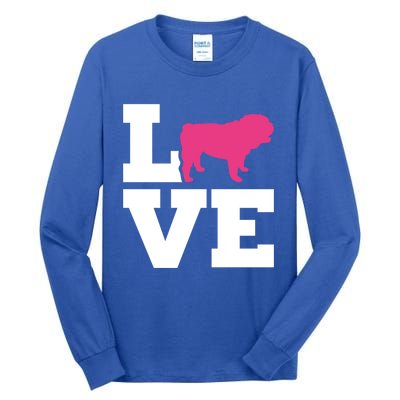 English Bulldog Love Gift Tall Long Sleeve T-Shirt