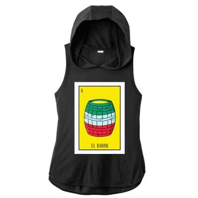 El Barril Lottery Gift The Barrell Card Mexican Lottery Ladies PosiCharge Tri-Blend Wicking Draft Hoodie Tank