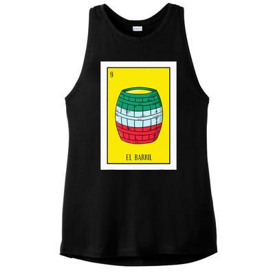 El Barril Lottery Gift The Barrell Card Mexican Lottery Ladies PosiCharge Tri-Blend Wicking Tank