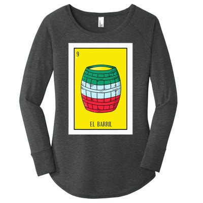 El Barril Lottery Gift The Barrell Card Mexican Lottery Women's Perfect Tri Tunic Long Sleeve Shirt