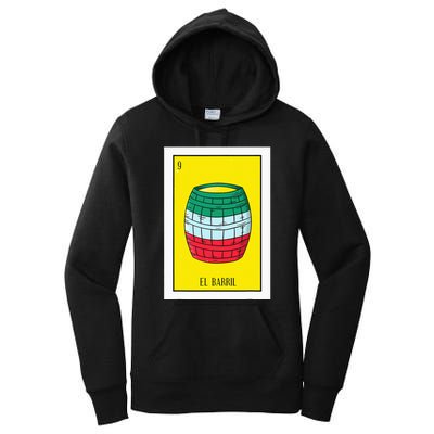 El Barril Lottery Gift The Barrell Card Mexican Lottery Women's Pullover Hoodie