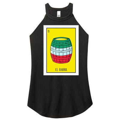 El Barril Lottery Gift The Barrell Card Mexican Lottery Women's Perfect Tri Rocker Tank