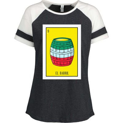 El Barril Lottery Gift The Barrell Card Mexican Lottery Enza Ladies Jersey Colorblock Tee